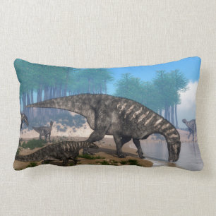 Iguanodon dinosaurs lumbar pillow