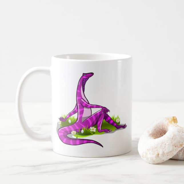Iguanodon Showing Off Her Natural Beauty. Coffee Mug (With Donut)