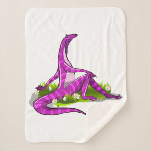 Iguanodon Showing Off Her Natural Beauty. Sherpa Blanket