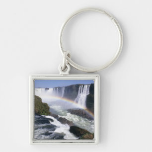 Iguassu Falls, Parana State, Brazil. Aerial view Keychain