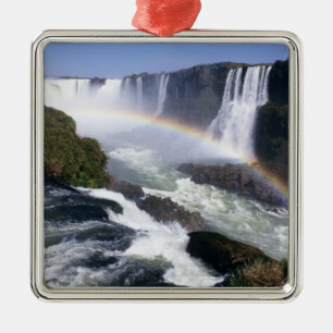 Iguassu Falls, Parana State, Brazil. Aerial view Metal Ornament