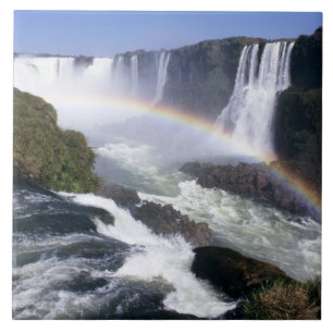 Iguassu Falls, Parana State, Brazil. Aerial view Tile