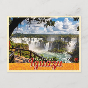 Iguazu Falls Argentina Scenic Travel Postcard