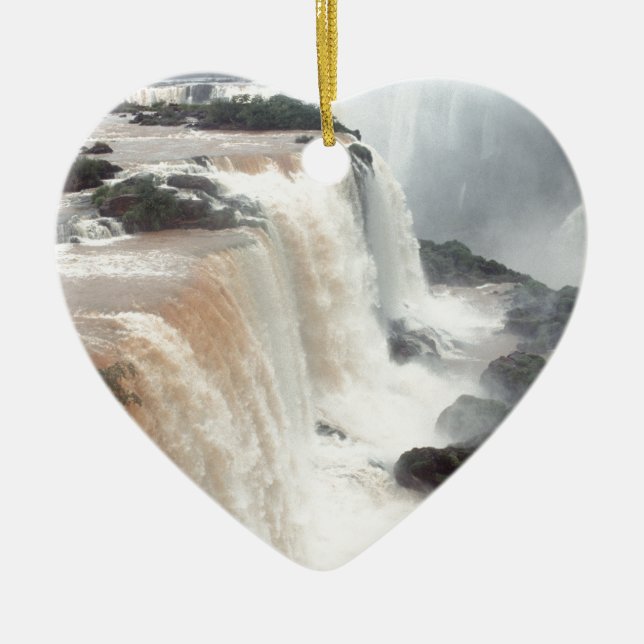 iguazu falls Brazill Ceramic Ornament (Front)
