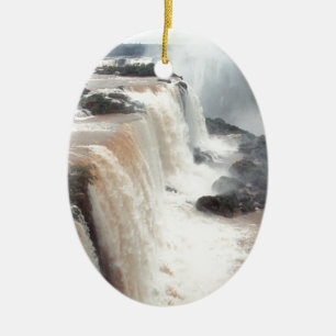 iguazu falls Brazill Ceramic Ornament
