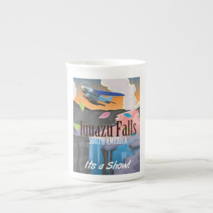 Iguazu Falls South America Travel poster Bone China Mug