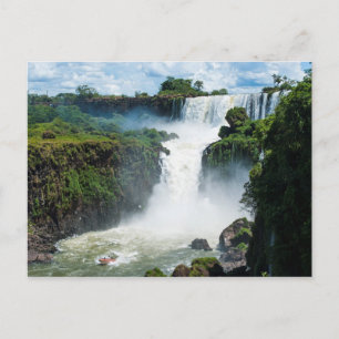 Iguazu Falls Surround By Jungle Postcard