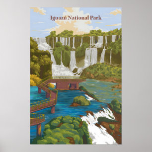 Iguazu National Park Iguazu Falls Travel Poster