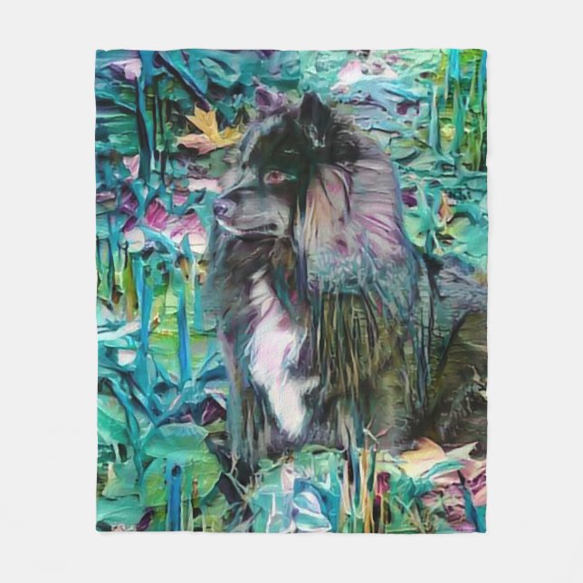 IHANA Finnish Lapphund Lappy fleece blanket (Front)