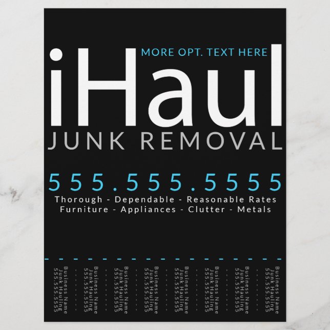 iHaul. Moving Hauling Business Advertising Flyer (Front)