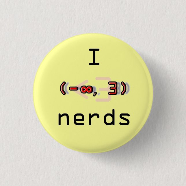 iheartnerds 1 inch round button (Front)
