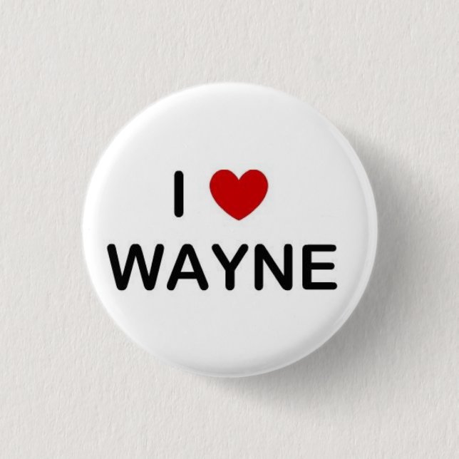 IHEARTWAYNE 1 INCH ROUND BUTTON (Front)
