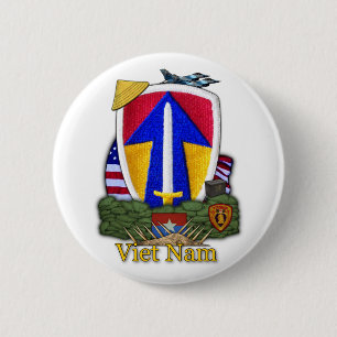 II Field Force Vietnam war vets Button. 2 Inch Round Button