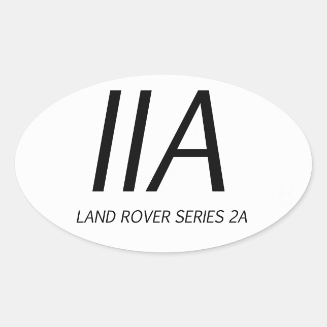 IIA Land Rover Series IIA Oval Sticker (Front)