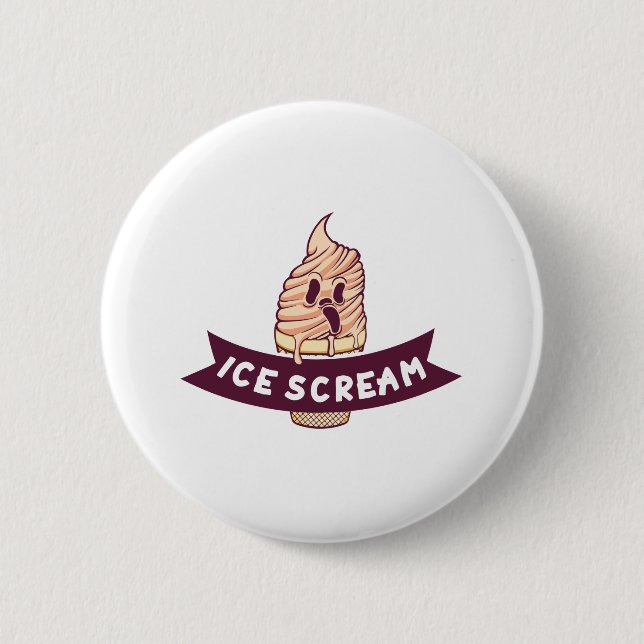IIce Scream 2 Inch Round Button (Front)