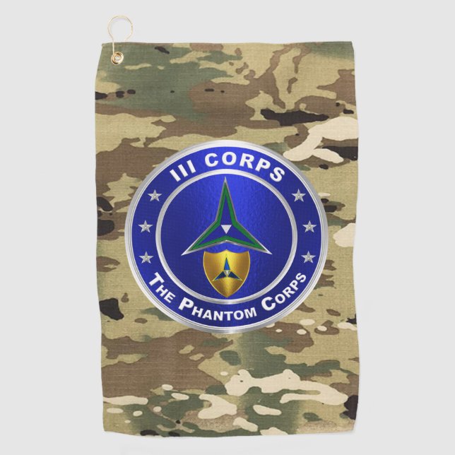 III Corps Phantom Corps Golf Towel (Front)