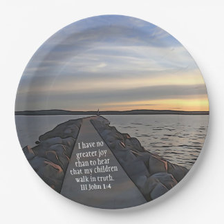 III John 1:4 Bible Scripture Walk In Truth Paper Plate