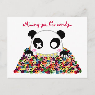 Ijimekko Panda "Missing You" Postcard