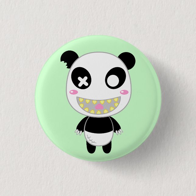 Ijimekko the Panda 1 Inch Round Button (Front)