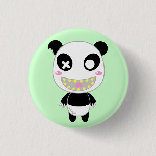 Ijimekko the Panda 1 Inch Round Button