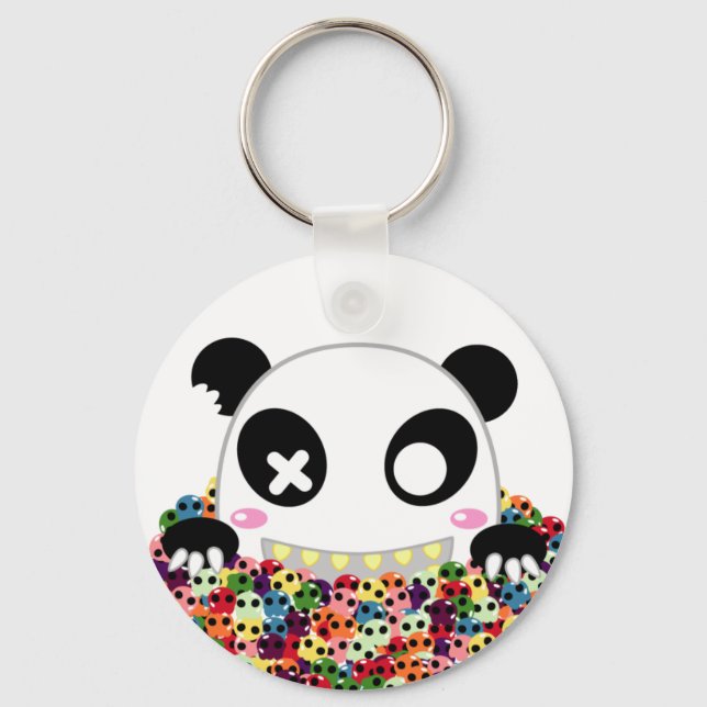 Ijimekko the Panda - Sugar Skulls Keychain (Front)