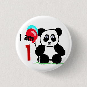 Ik ben 1 verjaardag inch round button