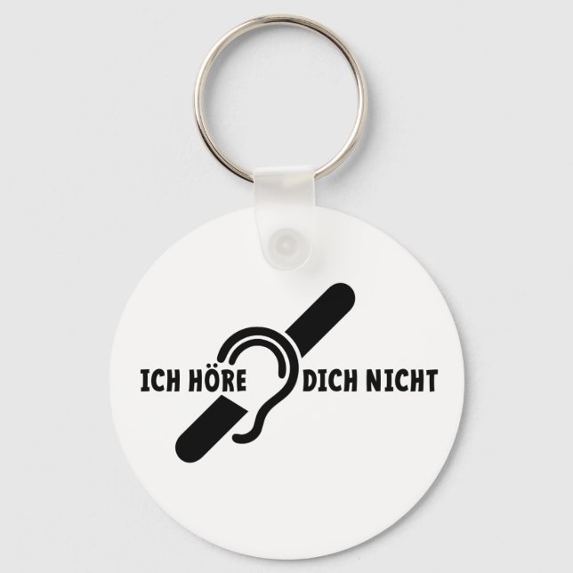 Ik ben doof. Doven, slechthorend. Lip lezen Keychain (Front)