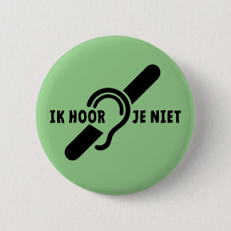 Ik ben doof. Doven, slechthorend. Lip lezen Ronde 2 Inch Round Button