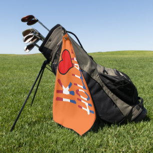 Ik Heart Holland overlay on or gtcnt Golf Towel