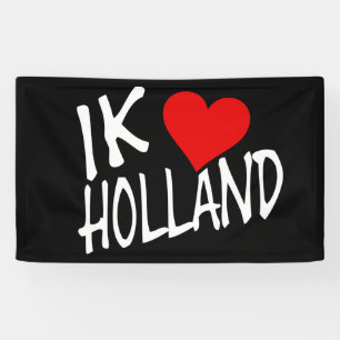 Ik Heart Holland wt on bk bnrt Banner