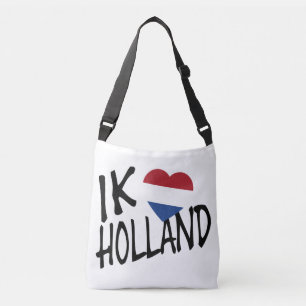 Ik Heartflag Holland bk on wt cbbcnt Crossbody Bag
