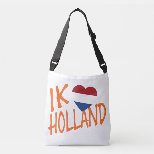 Ik Heartflag Holland or on wt cbbcnt Crossbody Bag (Front)