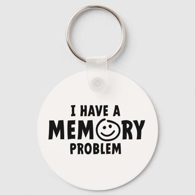 Ik heb een geheugen probleem. Alzheimer, dementie. Keychain (Front)