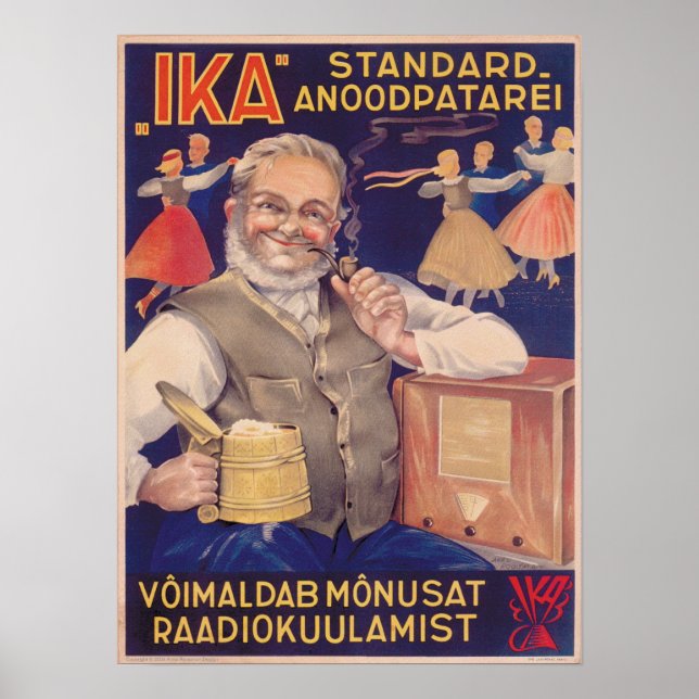 IKA Battery Ad Fine Art Poster (Front)