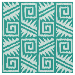 Ikat Aztec - Seafoam Green Fabric