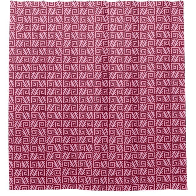Ikat Aztec Tribal - Burgundy and Pink (Front)