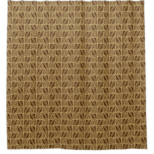 Ikat Aztec Tribal - Chocolate Brown and Tan