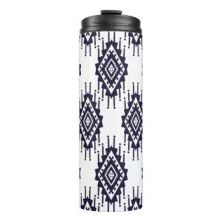 Ikat Boho Aztec Textile Motif Thermal Tumbler