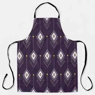 Ikat Chandelier Pattern: Vintage Textile Design Apron