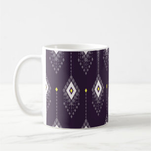 Ikat Chandelier Pattern: Vintage Textile Design Coffee Mug