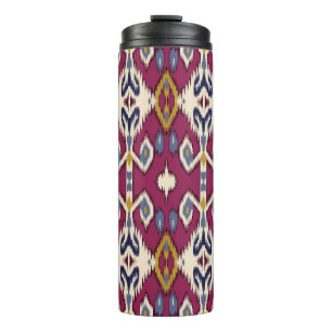 Ikat Chevron: Ethnic Elegance Thermal Tumbler