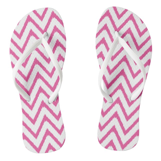 Ikat Chevron in Pink | Sandals (Footbed)