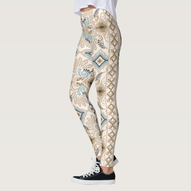 Ikat Chevron Paisley  Leggings (Left)