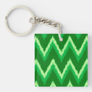 Ikat Chevron Stripes - Pin et Lime Green