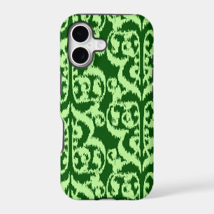 Ikat damas mauresque - vert pin et menthe clair