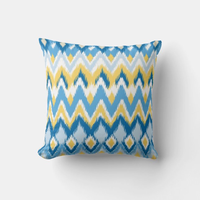 Ikat Design #5 @ Emporio Moffa Throw Pillow (Front)