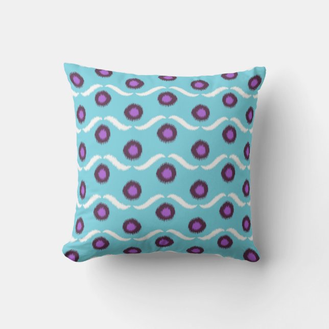 Ikat Design #9 @ Emporio Moffa Throw Pillow (Front)