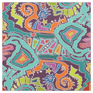 ikat doodle fabric