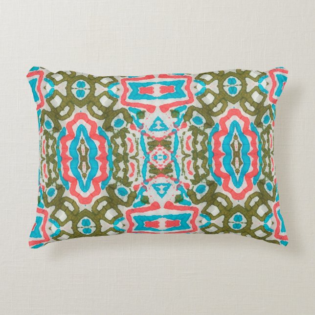 Ikat Ethnic Abstract Pattern. Shaman Pattern. Peni Accent Pillow (Front)