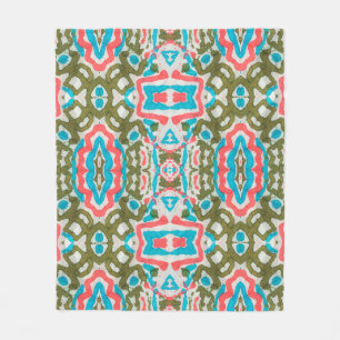 Ikat Ethnic Abstract Pattern. Shaman Pattern. Peni Fleece Blanket